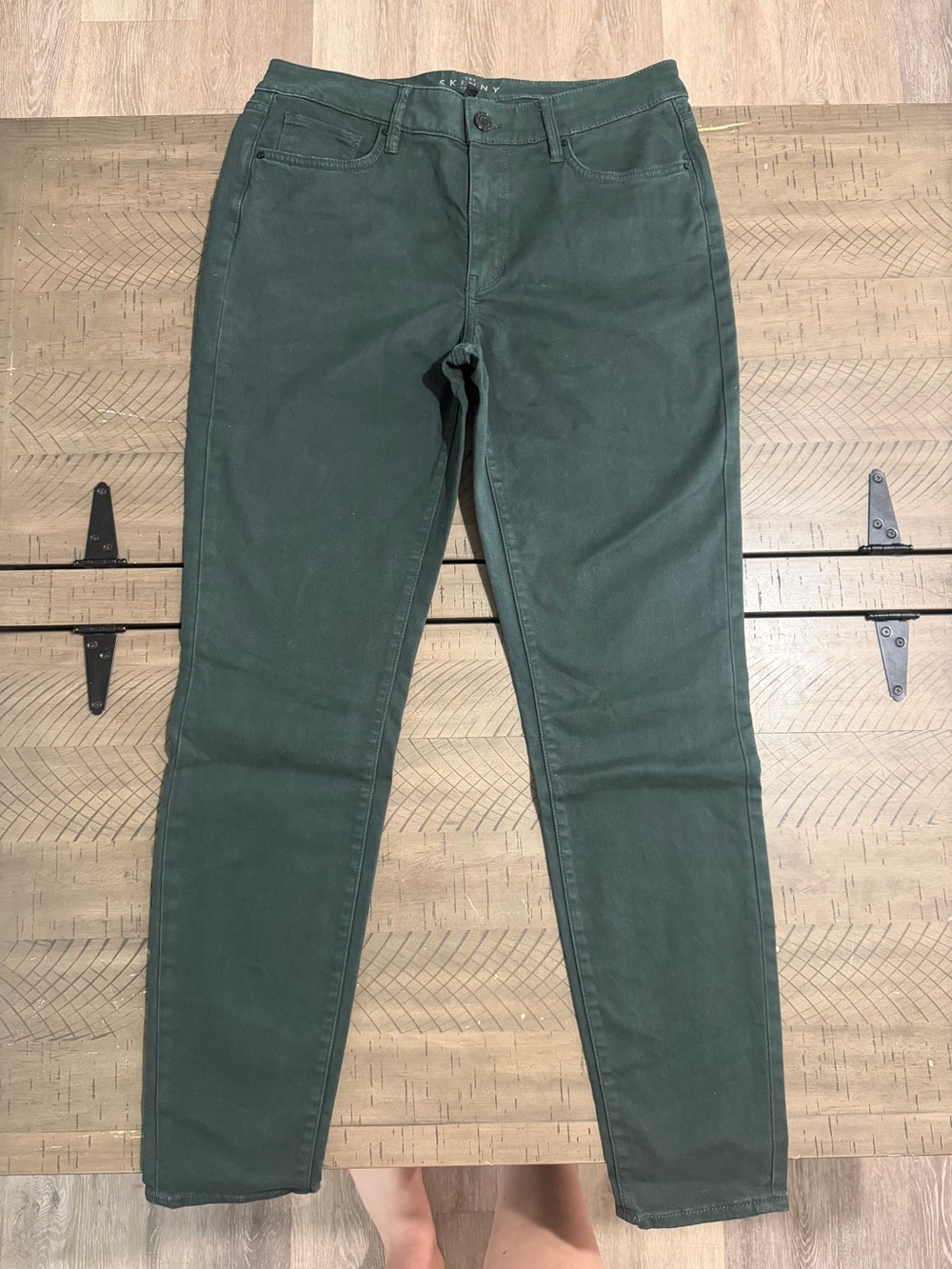 White House Black Market Women's Skinny Jeans in Deep Green